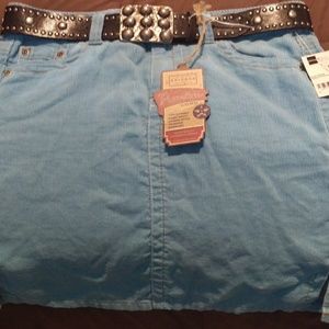 Arizona Blue Corduroy Skirt